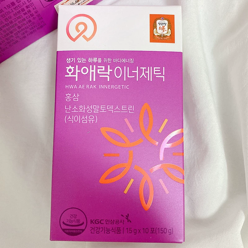 Южная Корея Прямая почта Zhengguanzhuang и Philharmonic Energy Vitality красный женьшень фруктовый желе женский красный женьшень питающая добавка 60 порций