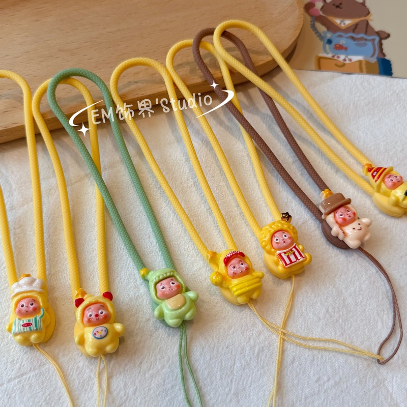 Star-Themed Phone Short Lanyard Silicone Wristband Cute Earphone Case Keychain USB Flash Drive Ccd Camera Chain Bag Accessory