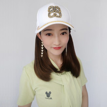 Summer double S drill baseball cap wig detachable cap inner buckle BOBO head short section big wave water ripple wool roll