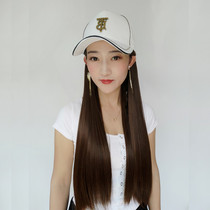 2020 Summer TB Diamond Standard Baseball Cap Wig Detachable Curly Hair Cap Long Straight Hair Big Wave Water Ripple Wool roll