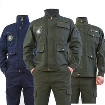 Spring and autumn overalls suit men's workshop workers cotton tooling wear-resistant welding auto repair labor protection clothing multi-pocket