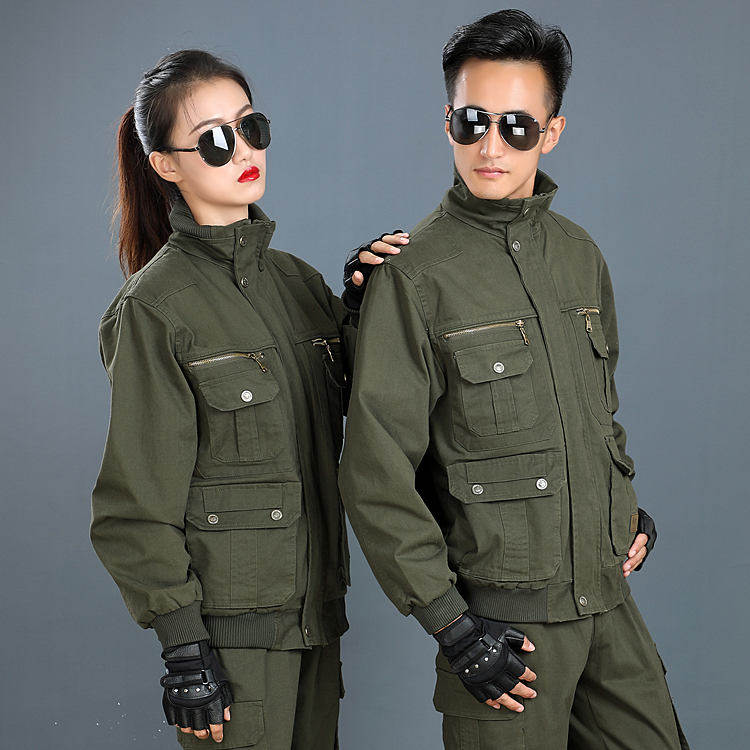 Gush blouses men's winter thickened abrasion resistant work clothes electric welding tooling pure cotton Lawsuit jacket Steam for men's clothing