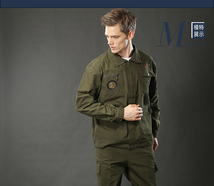 Mùa xuân và mùa thu cotton dài tay áo yếm hàn điện nam phù hợp với quần áo nam chống mài mòn tự động sửa chữa bảo hiểm lao động quần áo quần giữ nhiệt nam