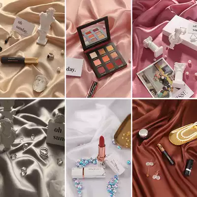 Photo background cloth photography props retro silk cloth high-gloss reflective cloth silky and luxurious texture, smooth and elegant photo studio cosmetics shooting cosmetics jewelry ring live background cloth