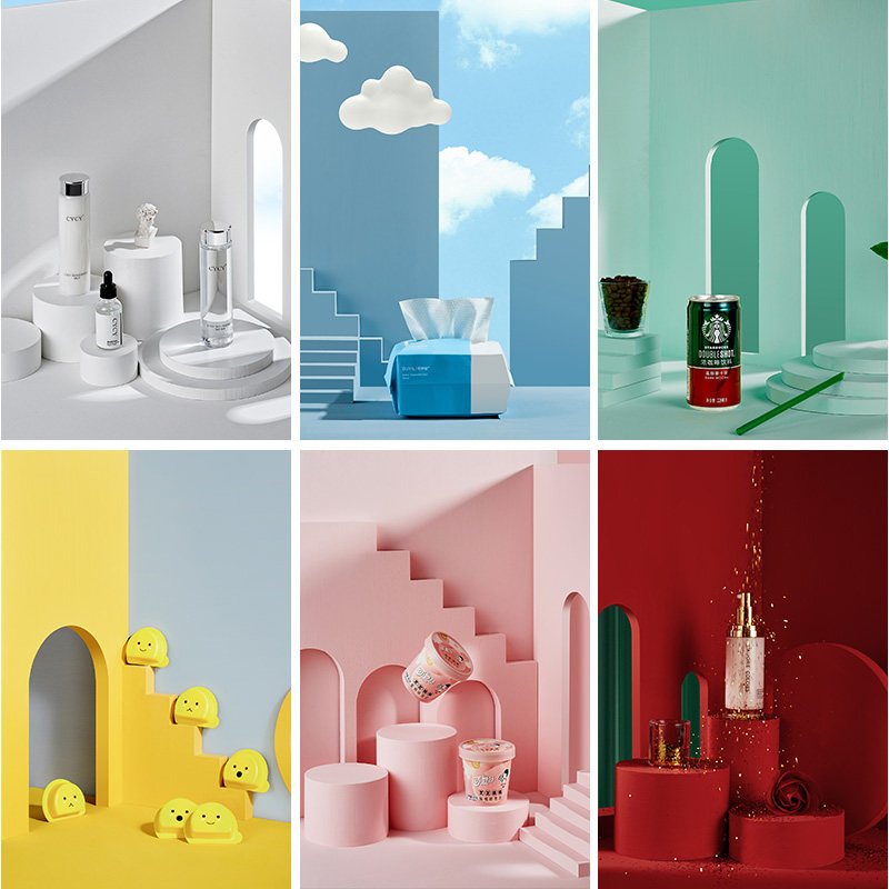 ins photo props solid wood geometric photography background plate arch door stepped cirque cylinder shooting decoration pendulum decorated cube Cube Creativity Brief shop window Show Show Props