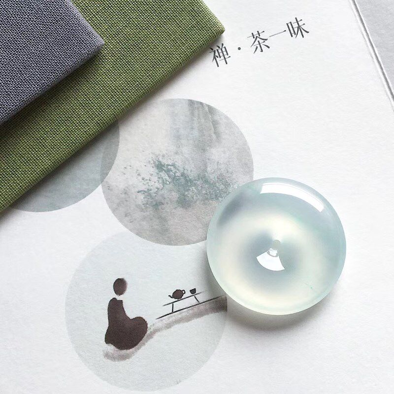 Jieyang Yuyang Yu Taoyu Yu Yu Yu Yu Yu Natural Emerald Burmese A - freight glass button