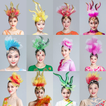 The opening dance head plays the dance head flower female dancer modern dance exaggerated atmosphere dance head flower classical dance headdress