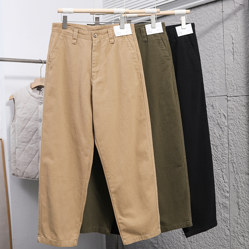 Island Country U Product Offline 299 High Weight Cotton Gauze Card Men's Fashion Retro Loose Narrow Mouth Casual Pants Trendy