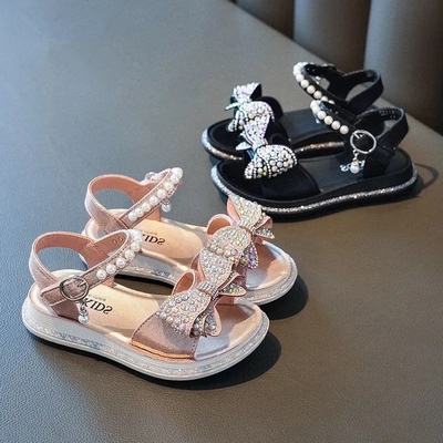 女童凉鞋儿童公主鞋中大童学生软底沙滩鞋2021夏季新款小女孩鞋子