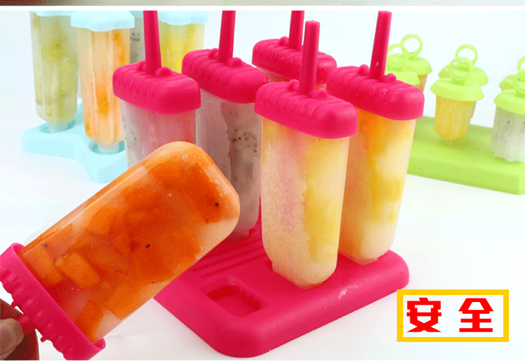 Tự làm kem khuôn phim hoạt hình popsicle thanh đông lạnh đá bào kem kem nhà làm hộp popsicle - Tự làm khuôn nướng khay làm kem