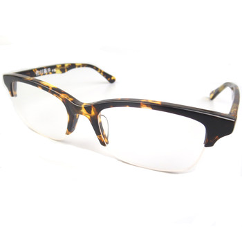 Sagawa Fujii ຂອງແທ້ເຮັດດ້ວຍມື retro half-frame 74038 trendy men and women's plate frames myopia glass frame