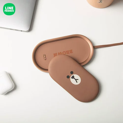 LINE FRIENDS Комплект, беспроводной держатель для телефона с зарядкой