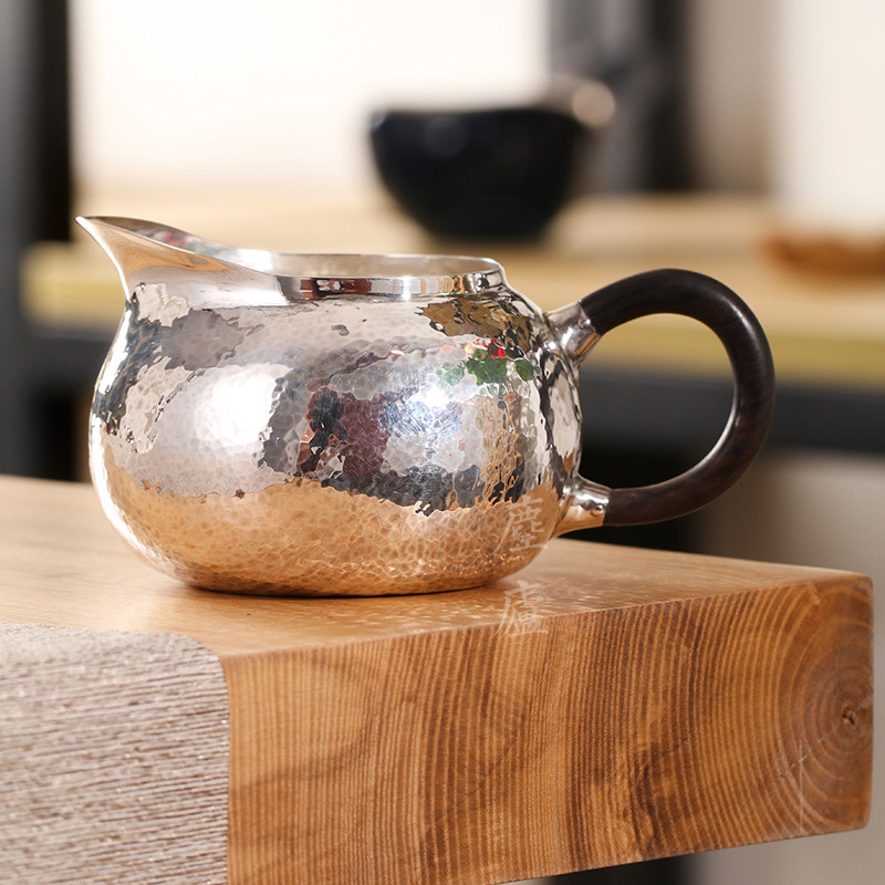 Dust Lu Sterling silver fair cup Japanese silver fair Sterling silver tea Sea silver fair duckbill anti-scalding male cup Sterling silver male cup