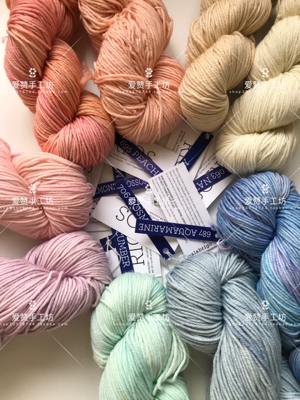 Aizan Malabrigo Rios Уругвай Мериносовая шерсть, окрашенная вручную в новый кремовый цвет, 100г/шт.