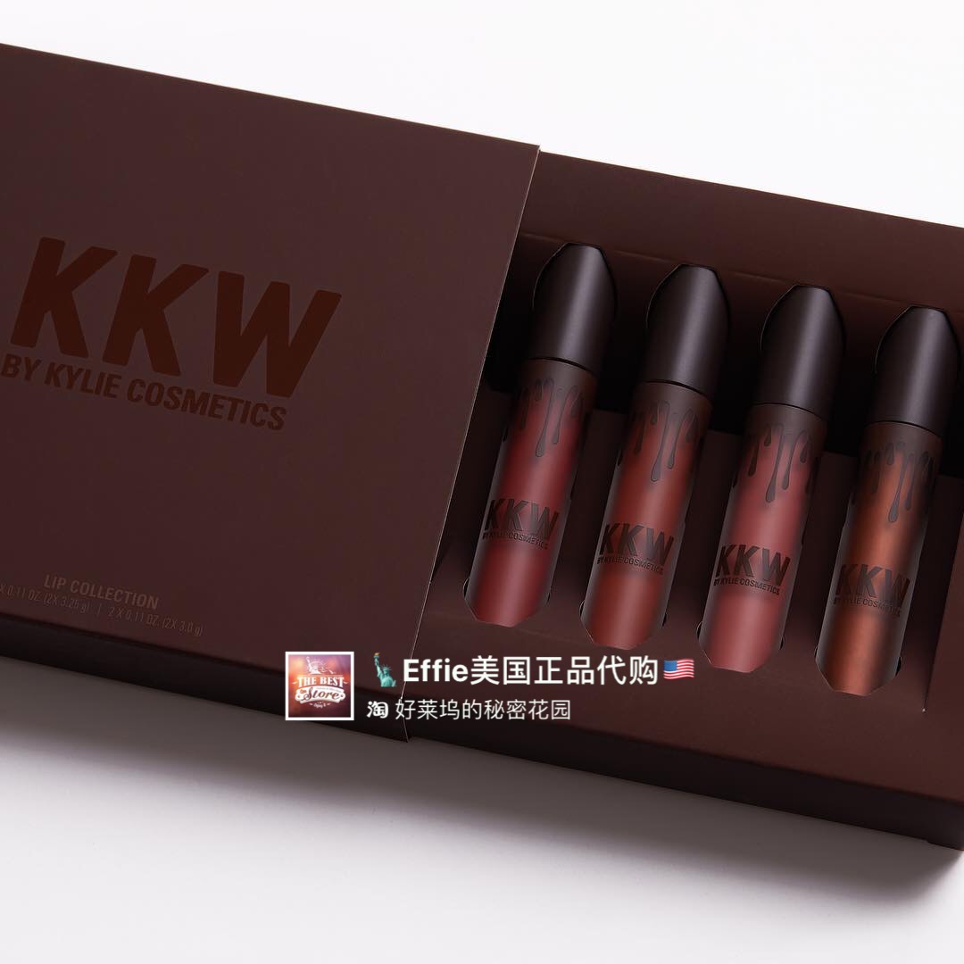 Trên con đường chính hãng Mỹ KKW X KYLIE 2 hợp tác thẻ vàng Daishan mờ mờ son bóng thiết lập - Son bóng / Liquid Rouge son môi bóng	