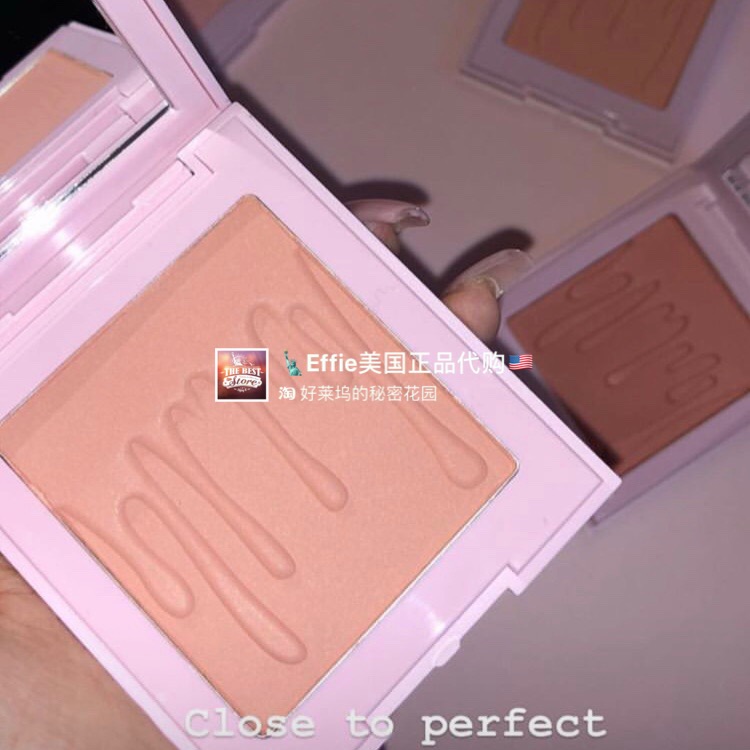 [Trên đường xác thực] Hoa Kỳ Kylie mới Blush màu hồng cam đơn sắc khả năng sửa chữa Má hồng nhiều màu tùy chọn - Blush / Cochineal má hồng the face shop