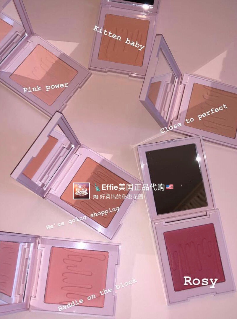 [Trên đường xác thực] Hoa Kỳ Kylie mới Blush màu hồng cam đơn sắc khả năng sửa chữa Má hồng nhiều màu tùy chọn - Blush / Cochineal má hồng the face shop