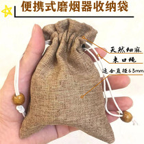 Retro Wind Grindler Display Bag 63mm Grinding Machine Trim Bag Square Gift Bag Grinding Cigarette Lighter