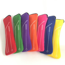 304 Food Grade Stainless Steel Children Straws Straight Tube Bent Pipe Bent Brush Creative Suit Travel Outdoor Wellness Tubes