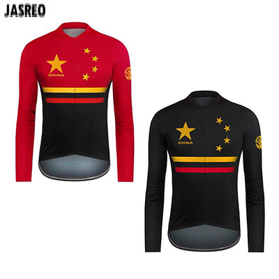 Chinese wind spring and summer long sleeve riding clothes men and women's blouses mountain road bike clothes custom large size code catching suede