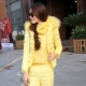 2019 thu đông mới cotton mới ba mảnh vest xu hướng vest nữ xuống cotton với cổ áo áo phao béo nữ