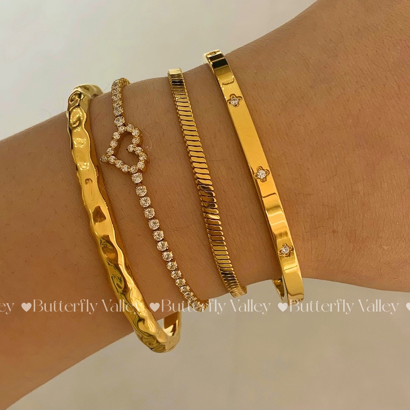 European and American 18K Gold Non-Fading Niche Design Diamond Bracelet, High-End Style for Hot Girls, Suitable for Wearing in the Shower
