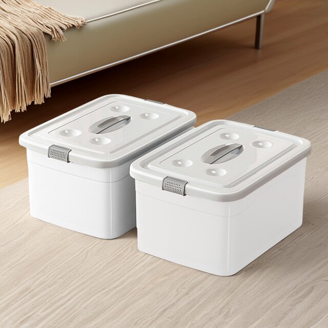 Clothing storage box with lid upgraded enhanced