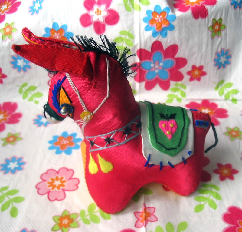 Folk Craft Cloth Donkey Toys Pure Handmade Muppets Cloth Art Dolls Chinese Style Study Abroad Gifts