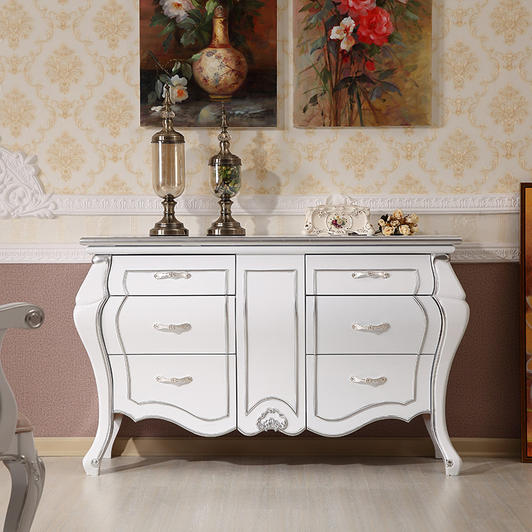 Birch world European style dining cabinet Neoclassical entrance cabinet decorative cabinet hotel partition door foyer cabinet solid wood furniture