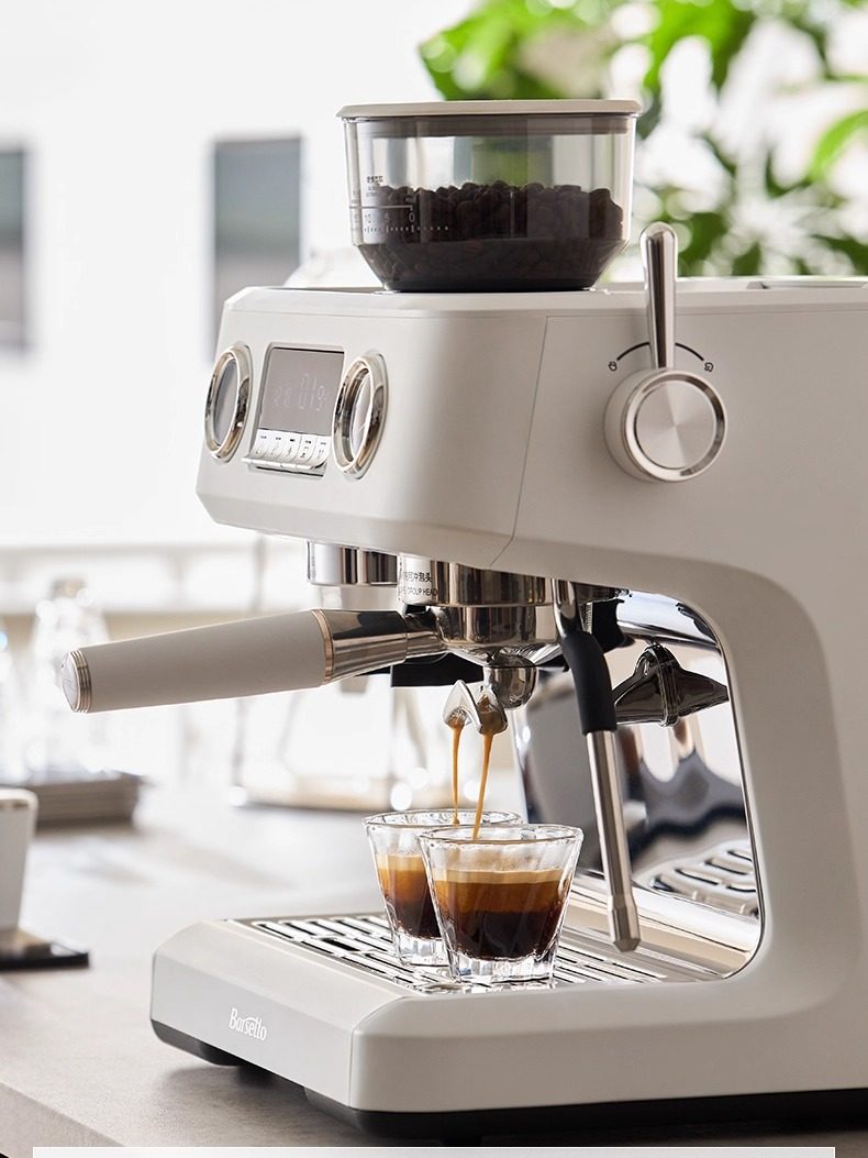 Barsetto V1Ap Home Cold Brew Espresso Semi-Automatic Coffee Machine with Integrated Grinder, Small Commercial Use