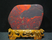Natural jade Guilin chicken blood jade original stone Chicken blood stone ornaments Dahongpao original stone collection