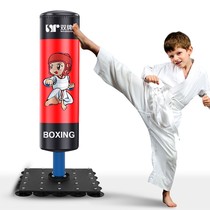 Double card boxing sandbag vertical children Boy sandbag home sucker tumbler taekwondo 1 4 meters solid PU