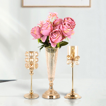 Candlestick Light luxury dining table European candlelight dinner supplies Atmosphere decoration Nordic Candlestick ornaments Candle holder