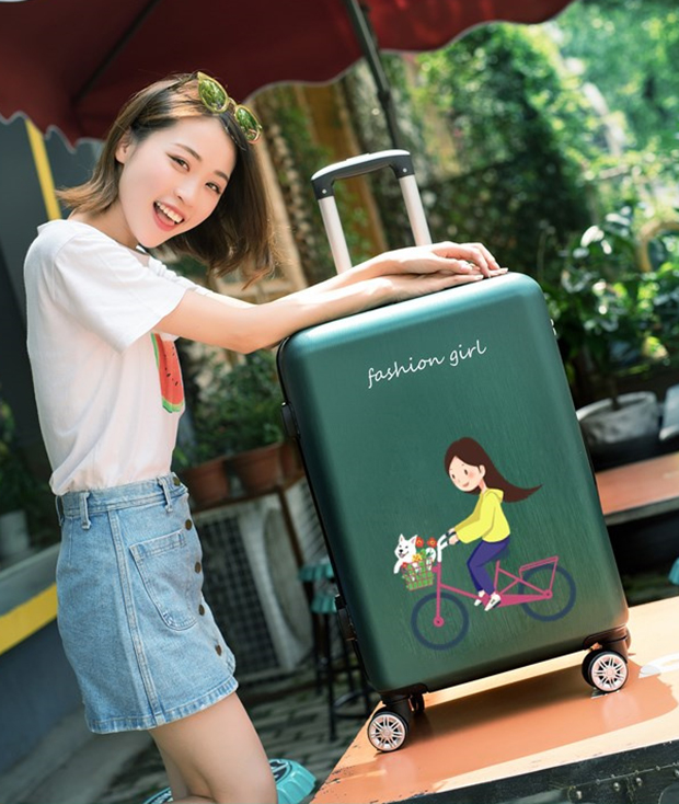Xe đẩy vali nữ dễ thương phiên bản Hàn Quốc của sinh viên đại học nhỏ tươi 20 vali da vali vali phổ quát 24 inch vali kéo cao cấp