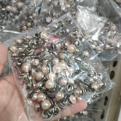 Curtain Accessories, Anti-Warping Edge Buttons, Corner Lace Buttons, Fixing Buttons, Short and Long Needle Pearl Smiley Face Buttons, 100 Pieces