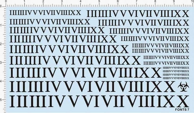 fonts 7-504# English alphabet water stickers of various proportions 1