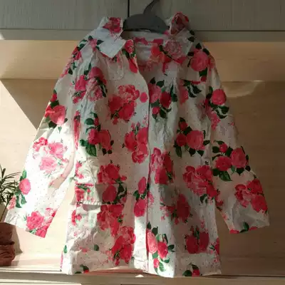 Foreign trade export Children's suit cotton coated printed rainproof windproof belt lining hooded jacket jacket
