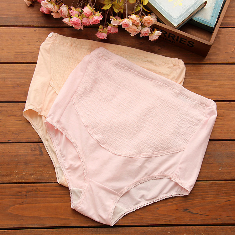 New pregnant women's underwear High waist comfort underwear Four Seasons can be worn with underpants pure cotton comfortable and two-color underpants high elasticity