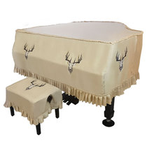 Qin Jiayi simple modern upgraded version of twill velvet cloth art hot stamping antler triangle cover dust-proof gray triangle set