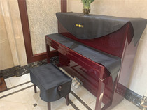 New simple modern padded leather piano cover three-piece set half cover keyboard cover stool cover stool cover dust cover