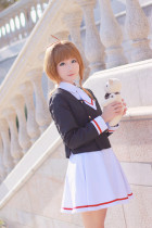 AOI magic card girl Sakura Wood Sabo Sakura Zhi junior high school uniform school uniform cosplay costume
