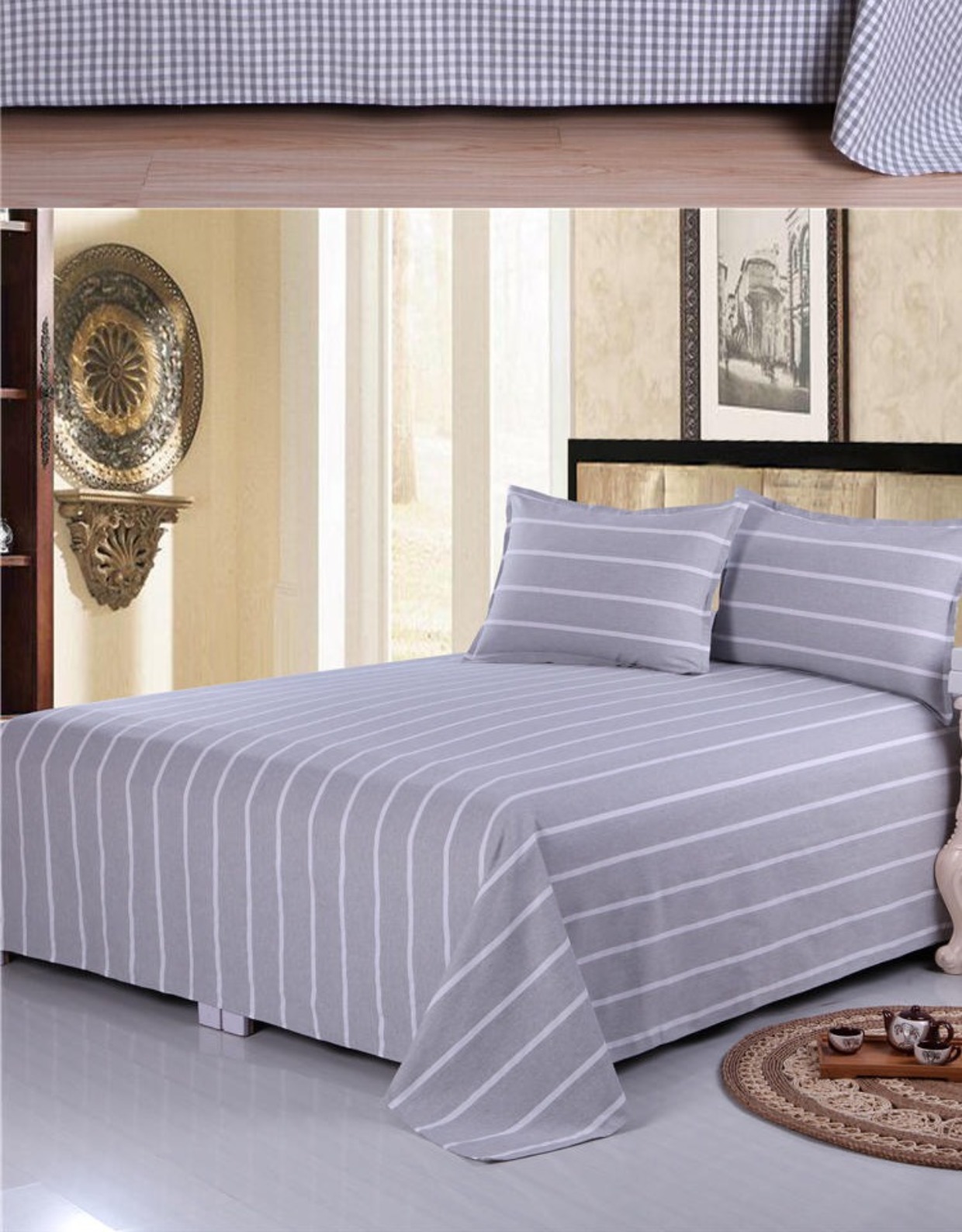 Gia công tồn kho tồn kho dày vải thô cũ đơn mảnh đôi giường đơn ký túc xá đơn hai mảnh ba mảnh mùa thu và mùa đông ga giường 1m8 x 2m