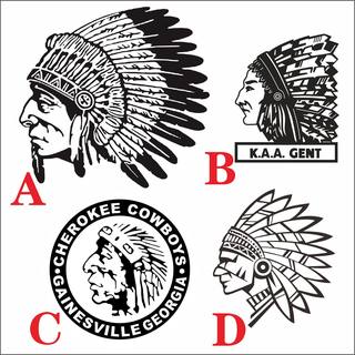 印第安酋长勇士越野牧马人指南者北京B40 汽车侧车门玻璃机盖贴纸