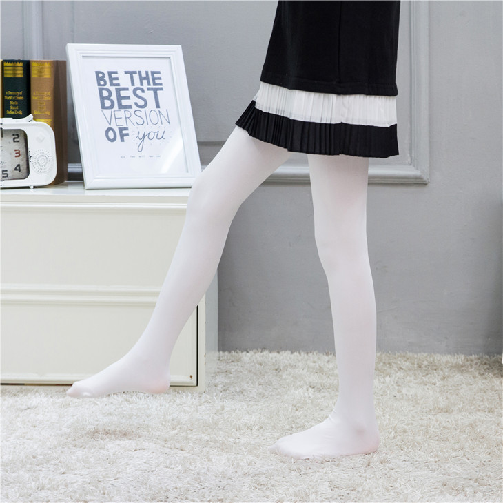 Cô gái quần lửng mùa xuân và mùa thu quần legging trẻ em mùa hè vớ trắng vớ nhảy ống dài vớ vớ nhảy tất bé trai