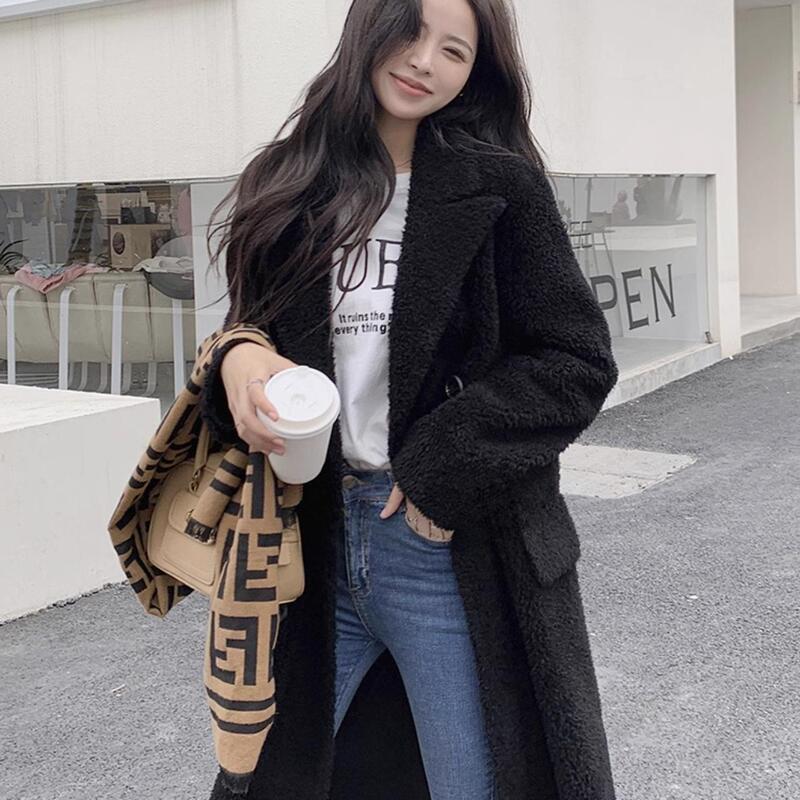Black Lamb Fur Coat for Women, Long Style, New Autumn and Winter Model, Fur Integrated with Grainy Velvet, Suit Collar, Fur Coat Black Lamb Fur Coat for Women, Long Style, New Autumn and Winter Model, Fur Integrated with Grainy Velvet, Suit Collar, Fur Coat
