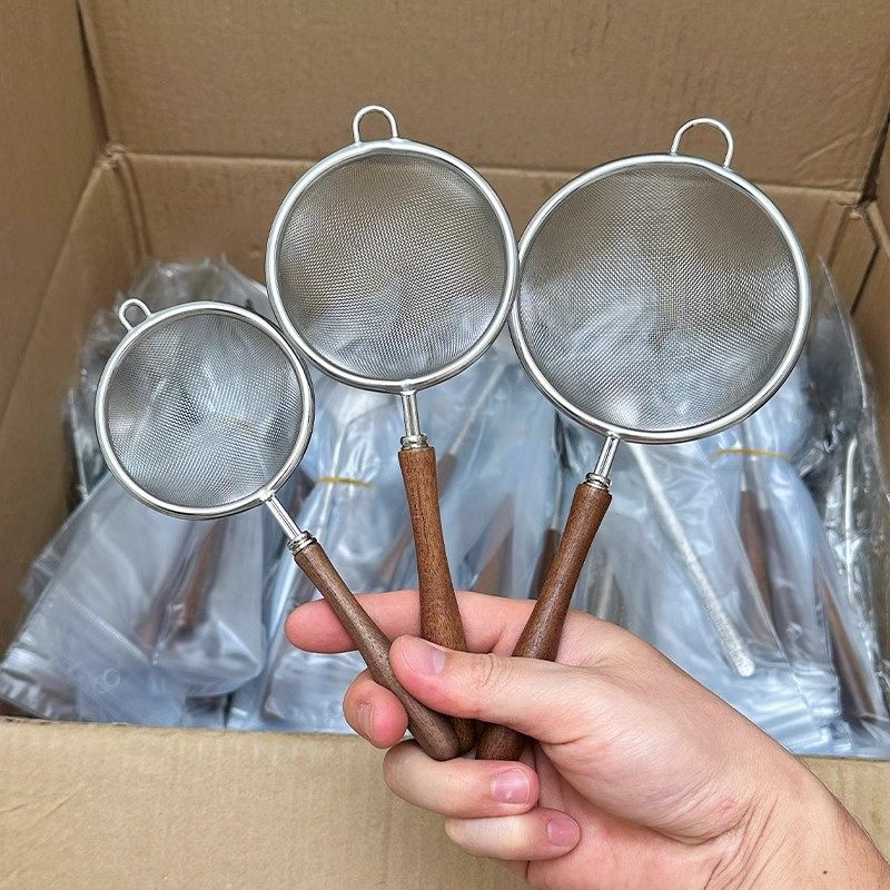 304 Stainless Steel Food-Grade Filter Sieve Baby Food Ultra-Fine Strainer Soy Milk Juice Filter Small Colander