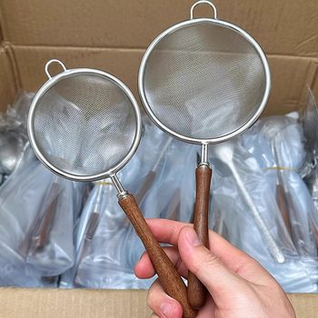 304 Stainless Steel Food-Grade Filter Sieve Baby Food Ultra-Fine Strainer Soy Milk Juice Filter Small Colander