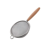 40-Mesh Fine Mesh Wooden Handle 304 Stainless Steel Colander Juice Strainer Sieve Water Draining Spoon Soup Residue Strainer Pepper Scooping Spoon