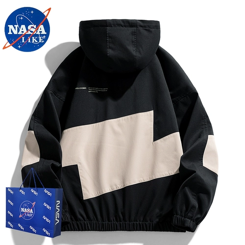 Официальный сайт НАСА совместный бренд 丨 Выбор интернет-знаменитостей в 2023 году 丨 Скидка на бренд в десятки миллиардов субсидий 丨 Модная пара в капюшонах на открытом воздухе