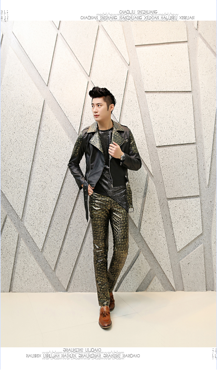 Pantalon cuir homme pour jeunesse pour automne - Ref 1494908 Image 13